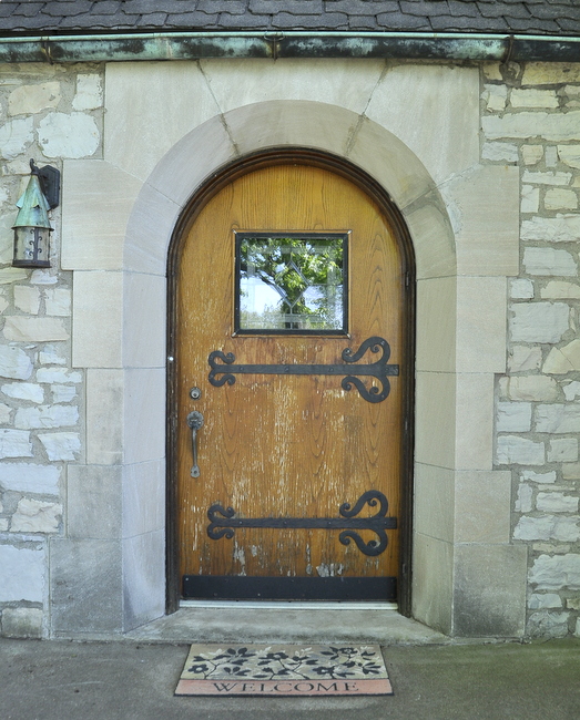 arched front door