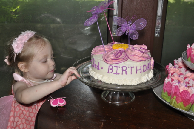 flower butterfly cake