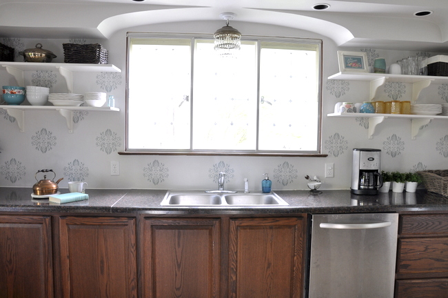 Our kitchen now. It's such a sunny, happy room!