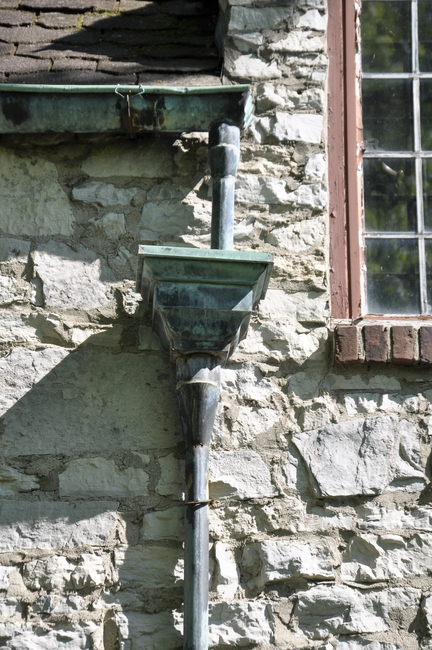 stone house castle copper gutter