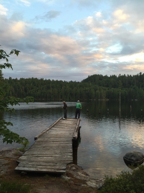 fishing off the back dock