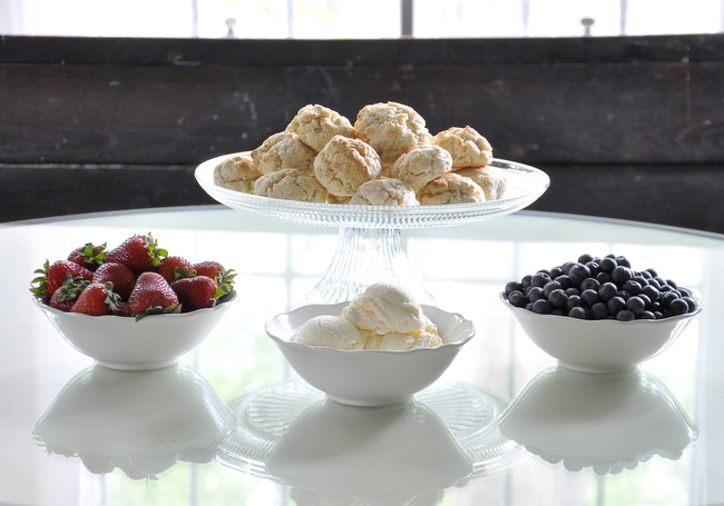 shortcake berries and ice cream