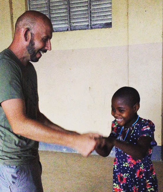 Mike visiting Miryante Orphans Home in Uganda.