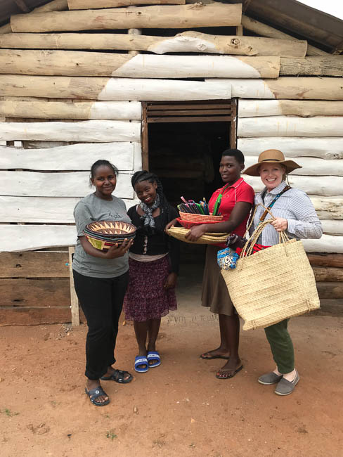 Shopping for crafts that the caretakers and older students make. 