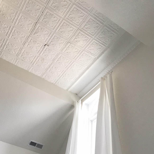 The pressed tin ceiling is gorgeous!